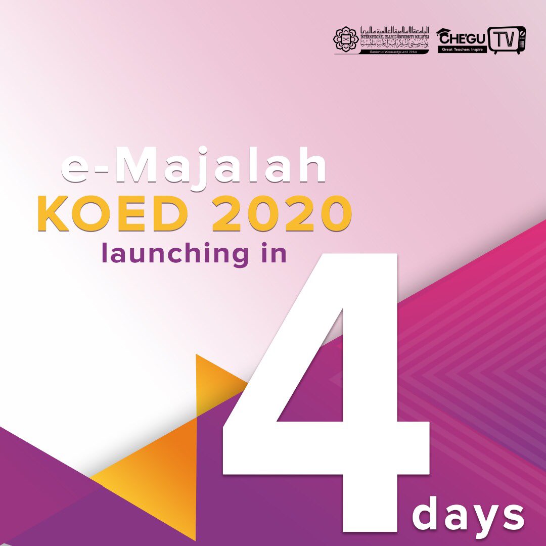 CheguTV's tweet photo. [LAUNCHING OF THE 1ST E-MAJALAH KOED by @CheguTV ]

📌 4 days left

#CGTV
#Batch02
#KoedIIUM https://t.co/lg6fGL62fQ