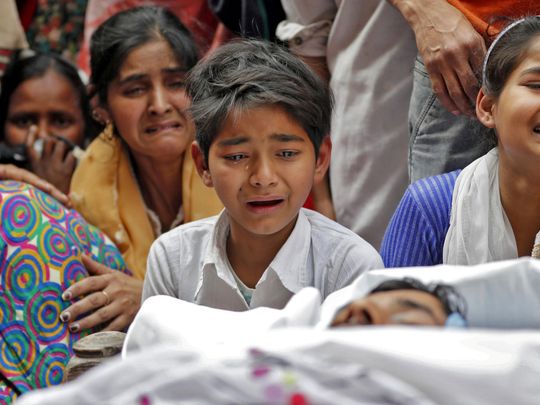 Remember the face of this sobbing Child ?
He was orphaned during #DelhiPogrom when #HindutvaBurnedDelhi