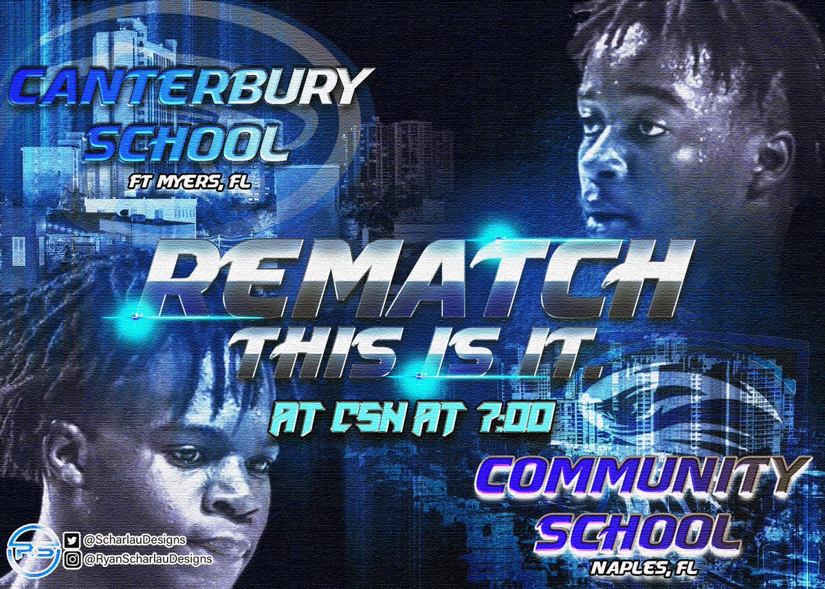 REMATCH GAME TONIGHT as @Canterburyftmy1 takes on CSN from this Regional Semifinal matchup ‼️