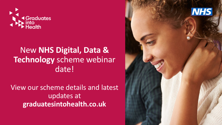 HINSouthLondon's tweet photo. #NHSmanagers. Find out how the #GradsIntoHealth #NHSDDaT scheme's #digital #data & #tech grads have made a difference to digital clinical service through Covid & how they might support transformation in your Trust in a short webinar on 25 Feb!
--> https://t.co/gRU5OrCSr6 https://t.co/1Y5X7kxcdZ