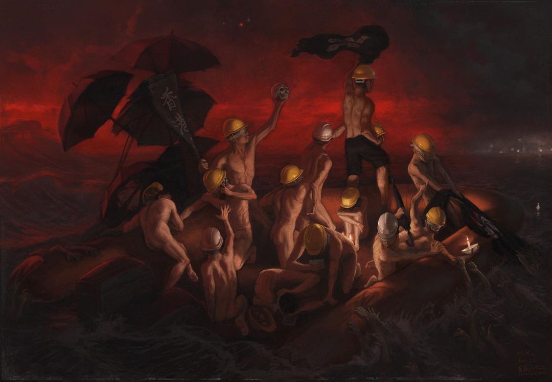 beatriceyyli's tweet image. It&apos;s 6 months since @andy_is_missing. One more month to go until Andy returns to Hong Kong with other 7 of the #12hkyouths. But then, at the end, it&apos;s just an escape from one cage to another.
.
Image: harcourtromanticist《沉舟》“Crossing the Red Sea”
#save12hkyouths