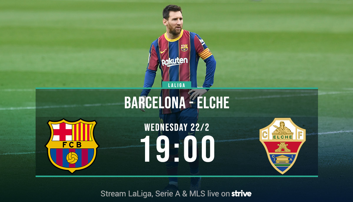 LALIGA 🇪🇸
Barcelona - Elche
Barça missed a golden opportunity to cut the gap to the top spot as they drew with Cádiz on Sunday. Tonight they need a win against Elche to keep the title dream alive.
🕖 KO: 19:00
🇳🇴 @endrelub
#LiveOnStrive https://t.co/9aL48TNfFm