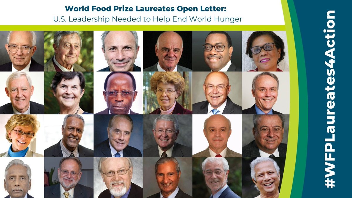 Cipotato's tweet photo. “The opportunity for renewed U.S. leadership to transform food systems has never been greater.” 

In an Open Letter, @WorldFoodPrize 
from around the globe 🌍 call on @POTUS @VP to take immediate action in the fight to end hunger.

👉🏽 https://t.co/wtoDeH46fu

#WFPLaureates4Action https://t.co/ywpYmdrxee