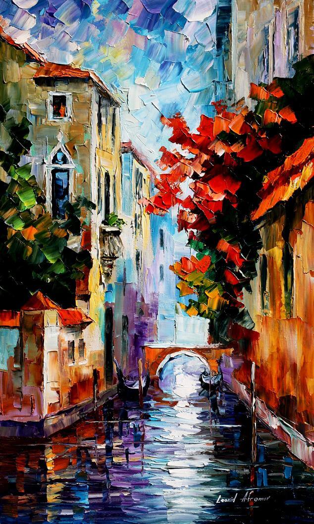 SammersDoc's tweet image. MORNING IN VENICE — PALETTE KNIFE Oil Painting On Canvas By Leonid Afremov afremov.com/house-with-flo…
