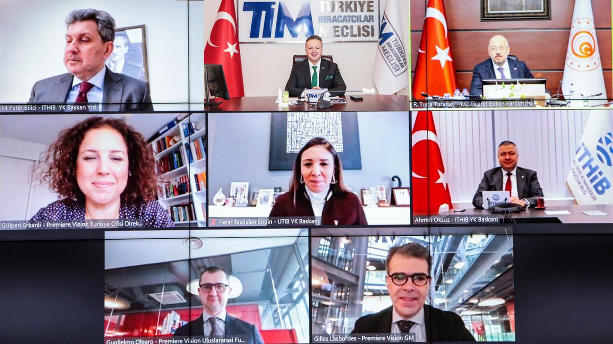 ismail_gulle's tweet image. #PremiereVisionParis Fuarı Açılış Töreni’ni, Ticaret Bakan Yardımcımız Sn. Rıza Tuna Turagay’ın teşrifleri; @ITHIB Başkanı Sn. @aoksuz ve @utibsosyal Başkanı Sn. @PTasdelenEngin’in katılımıyla, İTHİB Başkan Yardımcısı Sn. @MFatihBilici1’nin moderatörlüğünde gerçekleştirdik.