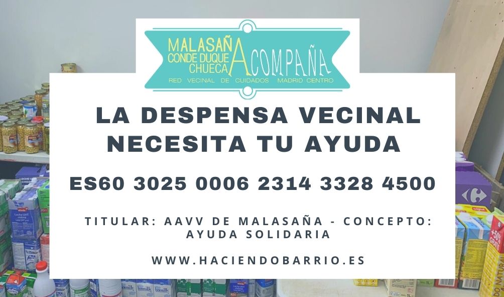 soyevafuentes's tweet photo. Necesitamos vuestra ayuda para seguir proporcionando alimentos a los vecinos que lo necesitan, como venimos haciendo desde abril. Si no puedes colaborar por favor comparte.  #redesvecinales #redesquealimentan https://t.co/ib5WG1TkZu