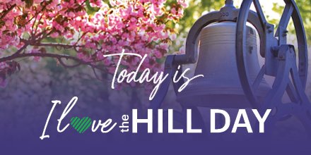 Today is the day! 💚💛 
It's the 3rd annual I Love the Hill Day and we're ready to hit this year’s goal of 725 donors in one day! 
Help us get a strong start by making your gift here: givecampus.com/m39hhz #ILTHDay