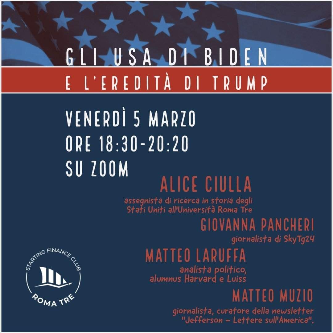 Gli USA di Biden e l'eredità di Trump
Con
<a href="/giopank/">Giovanna Pancheri</a>
<a href="/AlCiulla/">Alice Ciulla</a>
@MatteoLaruffa
<a href="/MatteoMuzio/">Matteo Muzio</a>