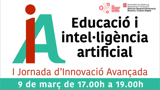 xtec's tweet photo. Esteu convidats a la I Jornada d’#Innovació Avançada «Educació i #Intel·ligènciaArtificial», per a professorat de tots els nivells educatius. Consulteu el programa i inscriviu-vos!

📅 Inscripció oberta fins al 7 de març
🔗 https://t.co/pIxgXTT9lV

#alscentres #DGIRCD #PEDC https://t.co/CcrWyhCEr2