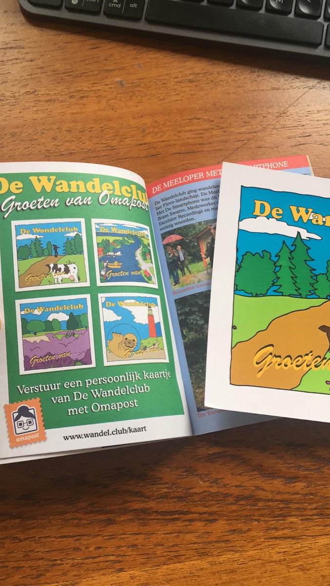 Omapost's tweet photo. Omapost werkt samen met @dewandelclub! 🚶💛 Wil jij ook een unieke Wandelclub kaart versturen naar jouw wandelmaatje? Ga dan naar: https://t.co/Ujed8ZGa7R. #wandelen #wandelclub #omapost #lieveoma https://t.co/LowTALUKzp