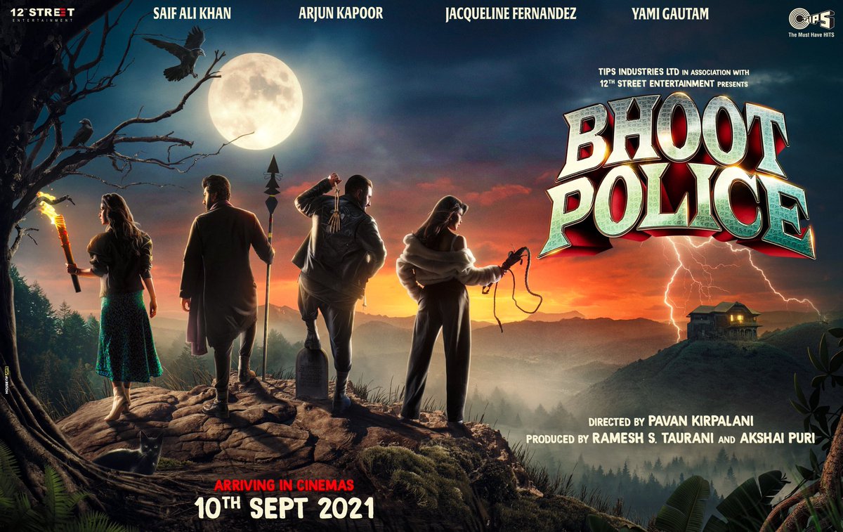 yamigautam's tweet photo. Get ready to scream with laughter! #BhootPolice arrives on 10th sept. #NewNormalIsParanormal
#SaifAliKhan @arjunk26 @Asli_Jacqueline @yamigautam @jaavedjaaferi
@RameshTaurani @puriakshai #PavanKirpalani #JayaTaurani
@tipsofficial #12thStreetEntertainment
#BhootPolice https://t.co/WY03gvhrCp