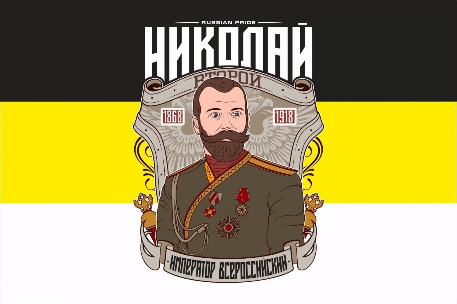 Флаг Российской империи Николай 2