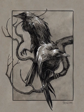TheMythologyMa1's tweet photo. 1. In #Norse #Mythology, #Huggin and #muninn are a pair of #ravens that fly around #Earth/#Midgard in order to gather information. They then return to the land of the #gods, #Asgard, and give #Odin the information they have found.
#FairyTaleTuesday 2/11 https://t.co/8eZxcmbr4k
