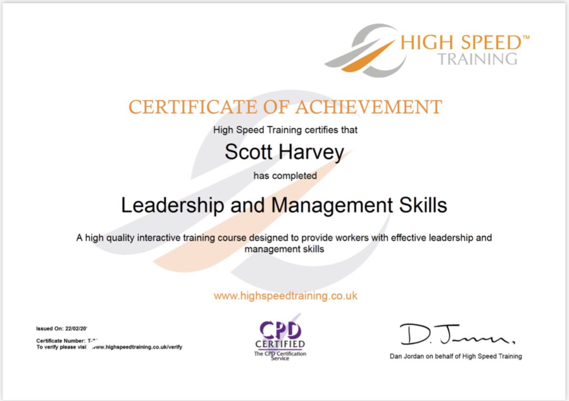 Link_Cont's tweet image. Sharing a Tuesday morning positive today! A huge well done to @scottroyharvey on completing his  #leadershipandmanagement training course. #developourpeople #teamlink #weareteamlink