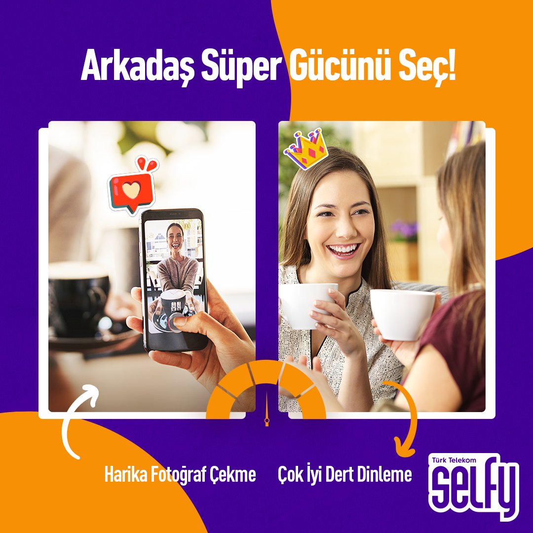 En yakın arkadaşına bir süper güç yüklenecek olsa, her derdini dinleyip çözmesini mi yoksa beğeni rekorları kıracak harika fotoğraflar çekmesini mi isterdin? 📸 👥 Bizim tercihimiz net iyi fotoğraf çeken arkadaş! 💜 https://t.co/67ZvnubNWN