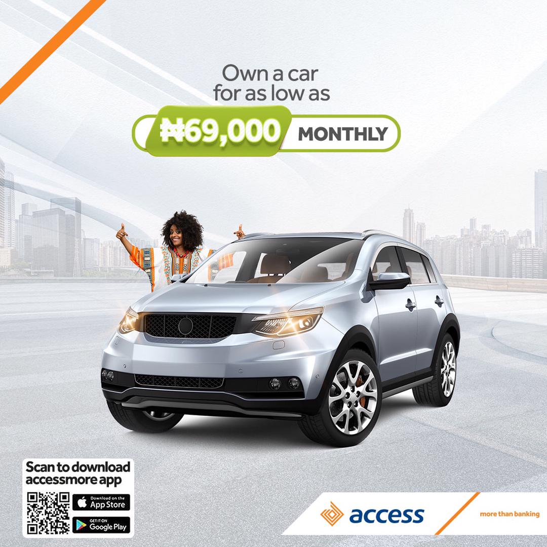 GoXtramiles's tweet photo. Has the thought of owning a car crossed your mind more than once this month? If so, you’re in luck! Own a car for as low as ₦69,000 with #AutoClubByAccess. For more juicy deets, visit https://t.co/5ZY6jG30gu to fill the interest form today. #Accessmore https://t.co/6T82mNLtXE