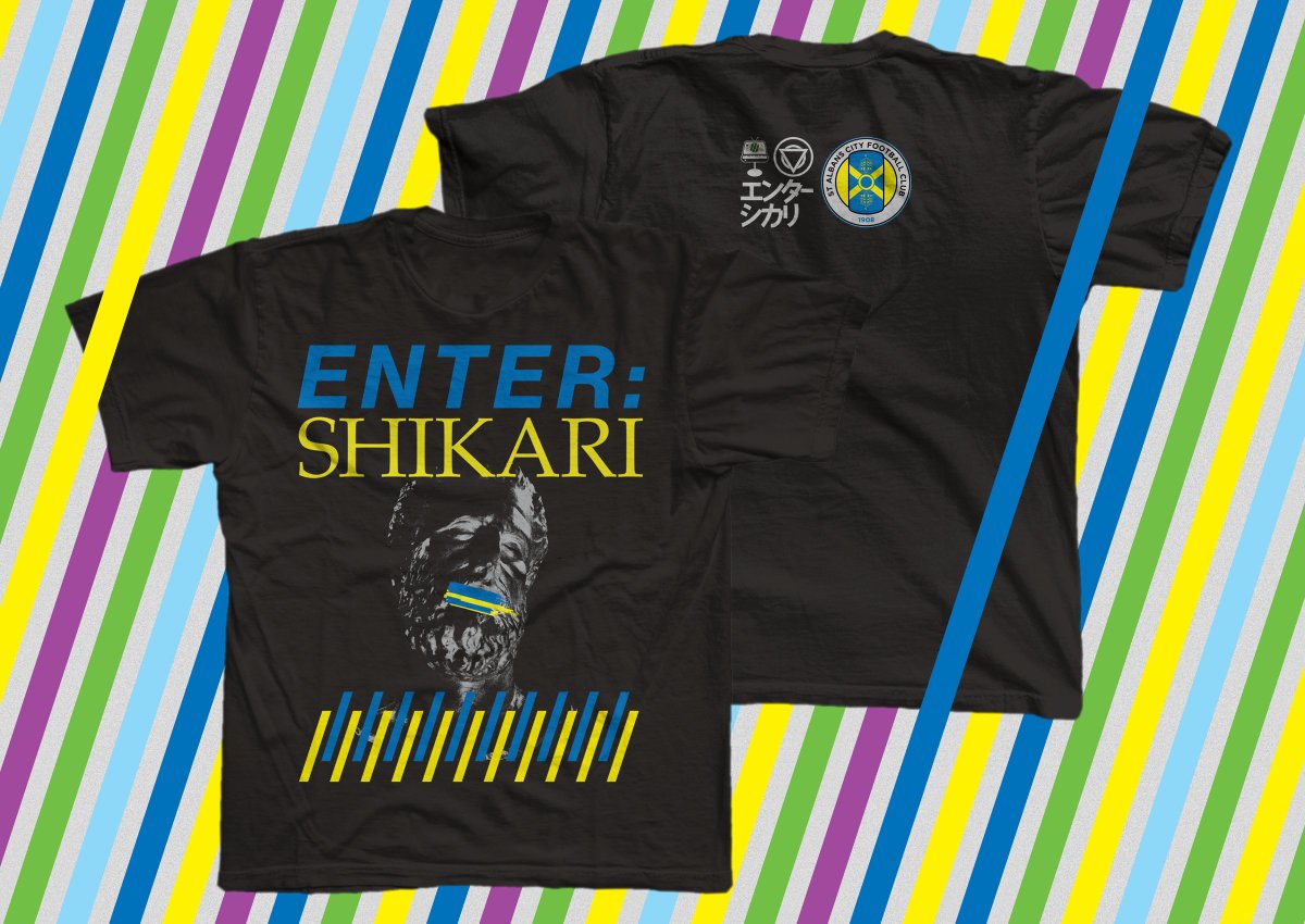A new charity collab t-shirt w/ @stalbanscityfc, all profits from sales split between @stalbansdistfb foodbank in Herts and @SFoodbanks in Liverpool, run by @LFC and @everton fans. #RightToFood The t-shirt is available to pre-order now at: entershikari.com/store