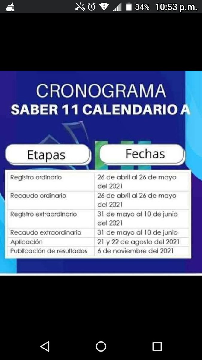 EDScience_'s tweet photo. #BuenosDias no sabes fechas del #ICFES2021 acá te ayudamos a recordar. Pilas ⏰ ⌛ 🔋 https://t.co/5n932XCO05