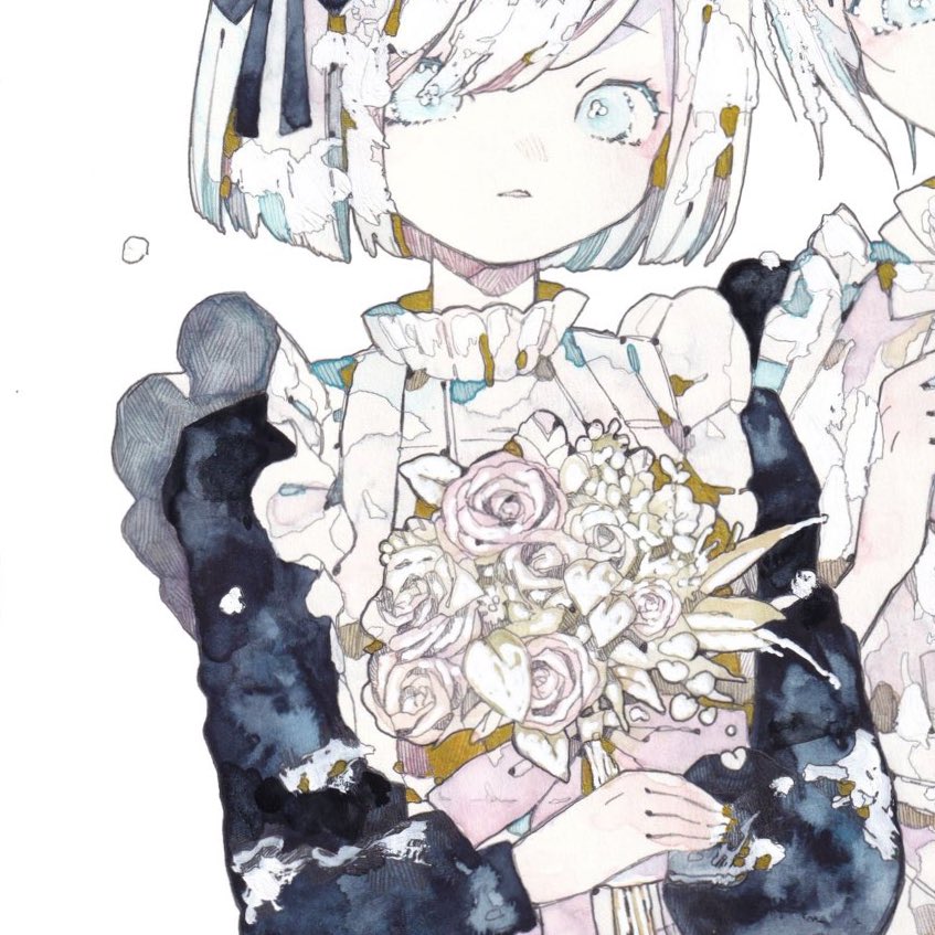 覆いかぶさるような 上に薄くのるような金じゃなくて 溶けてとろけて隙間に流れこん 𝑢𝑚𝑖のイラスト