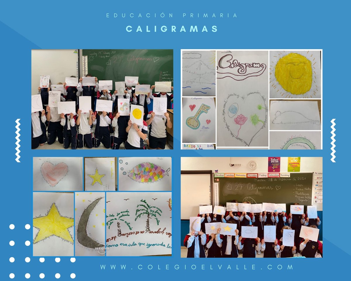 ColegiosElValle's tweet photo. Tanto esfuerzo, merece su recompensa💪
¡Gran trabajo de #Caligramas!
#ColegiosElValle #EducaciónPrimaria #2EPC #2EPF #SCH https://t.co/9XtAdpRsSr