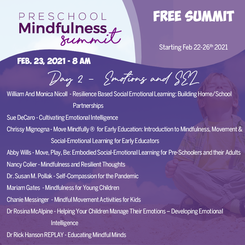 mindBEedu's tweet photo. Day 2 of the Preschool Mindfulness Summit talks about Emotions and Social-Emotional Learning.
We've got an amazing lineup. Don't forget to sign up!
Join here >> https://t.co/hKyQXv9RWR
#mindbe #mindbeeducation #preschool #preschoolmindulnesssummit #mindfulness #onlinesummit https://t.co/q4F2GqVtjG