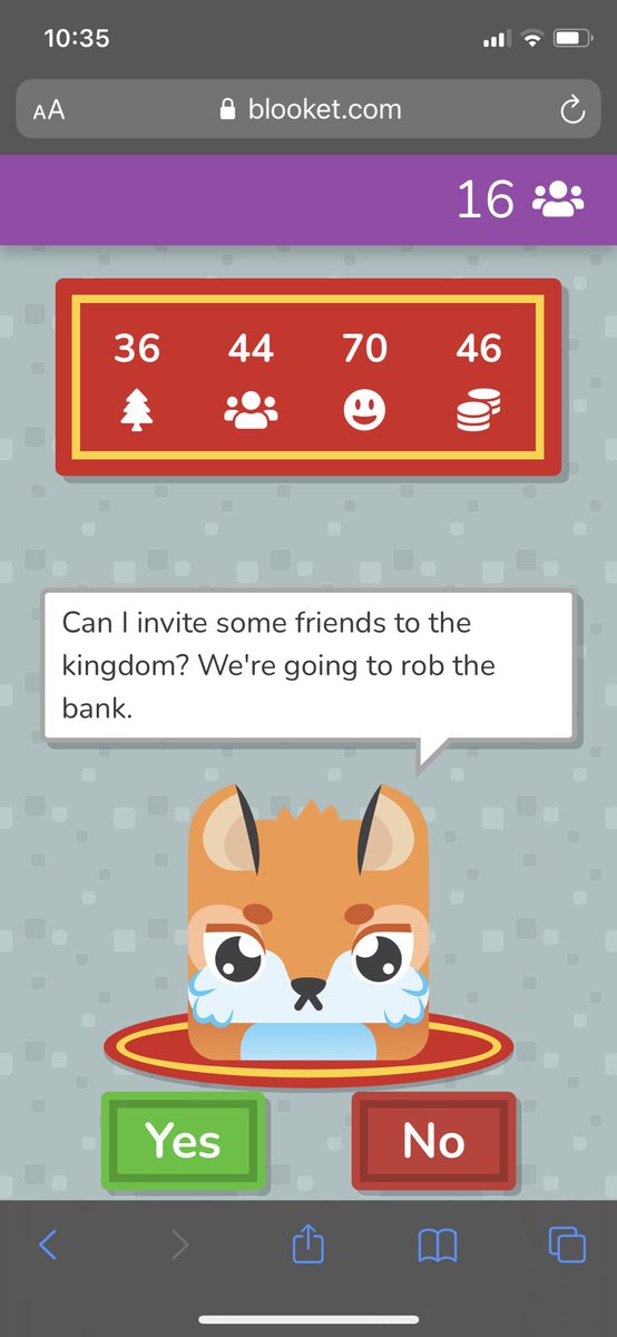 SAtechieteacher's tweet photo. If your class has not played the Crazy Kingdom on Blooket, you are missing out. This game will text their skills and make them laugh! @PlayBlooket #neisditech #innovate #yesorno https://t.co/fo0dZIqPP8