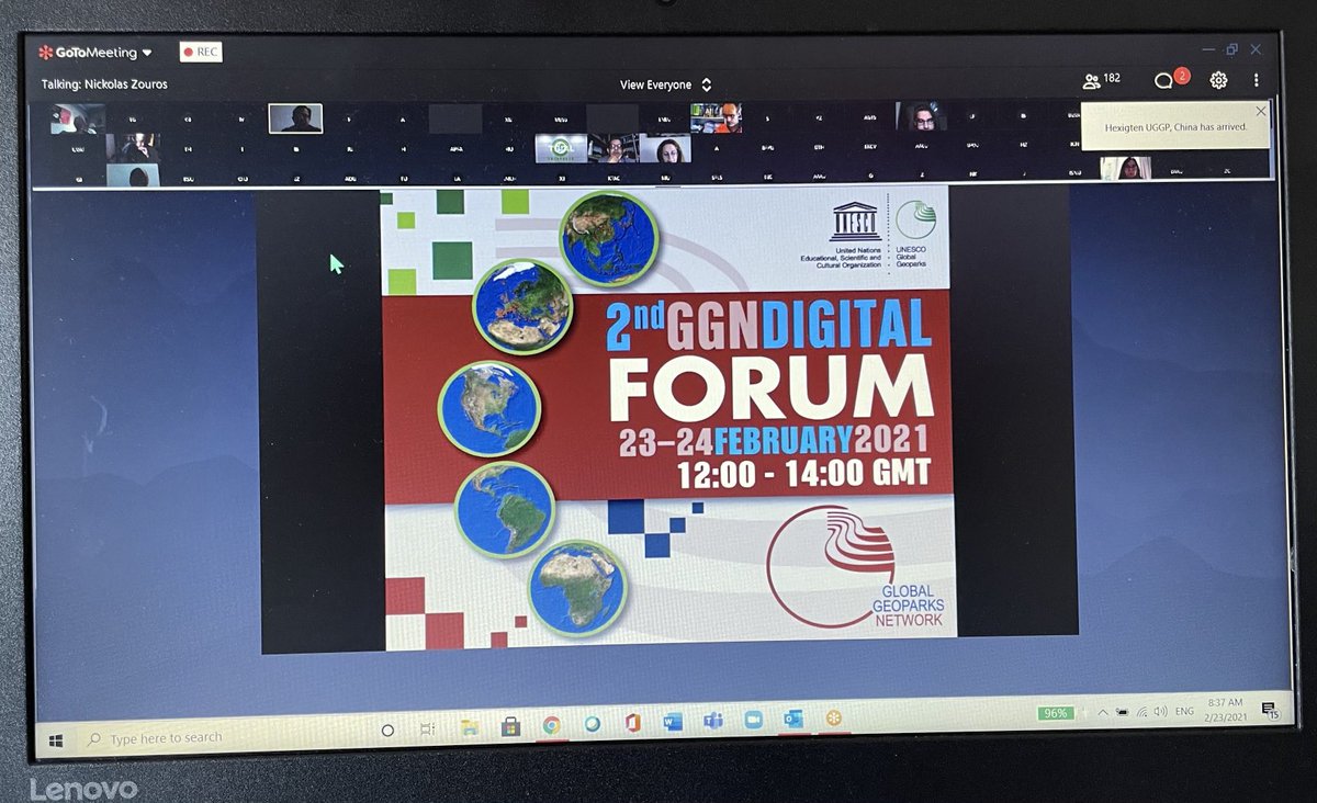 Privileged to participate ⁦@GlobalGeoparks⁩ #DigitalForum with over 200 colleagues from around the world #collaborative relationships for#innovation #sustainabledevelopment #protection #educate #Climate #preservation #geology ⁦@TCAR_GovNL⁩ ⁦@ACOACanada⁩