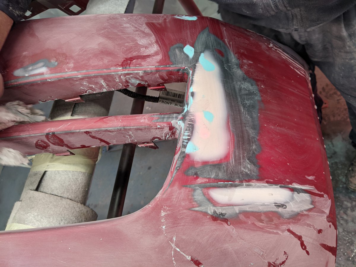 EngineersRm's tweet photo. Before ➡ After

A customer asked us to repair a scrape on the front bumper of their Jaguar XE, as well as repairing some poor quality work done by another company previously. 

Call - 01430 472220 
Online - https://t.co/jQYoHpaLvL https://t.co/V74z5cmFVS