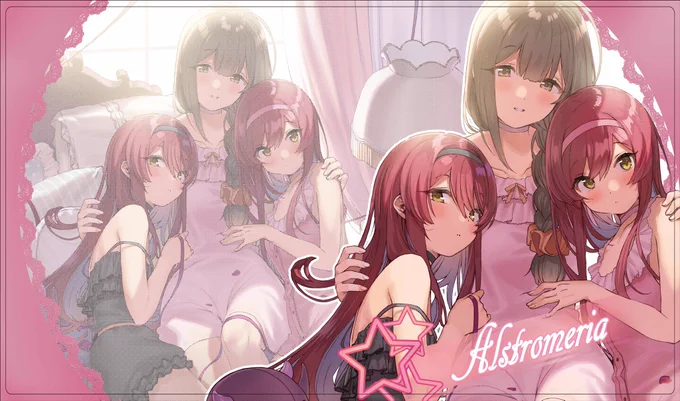 サンクリ 新作情報「ALSTROEMERIA」のスリーブとプレイマットになります。イラストはカンザリン様()になります! 