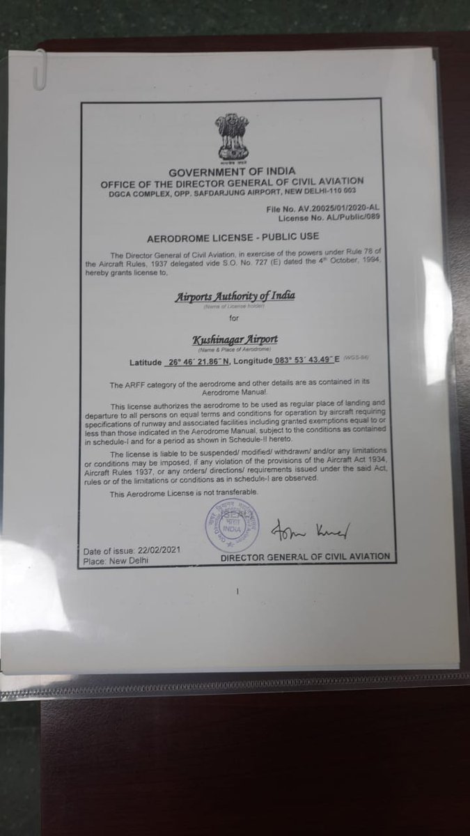 AAI_Official's tweet image. #KushinagarAirport has a single 3.2km by 45 mtr long runway with an apron that can accommodate four B737-900 types of aircraft at a time. It is believed that #LordBuddha attained parinirvana at Kushinagar. This airport will provide direct access to pilgrims from across the world.