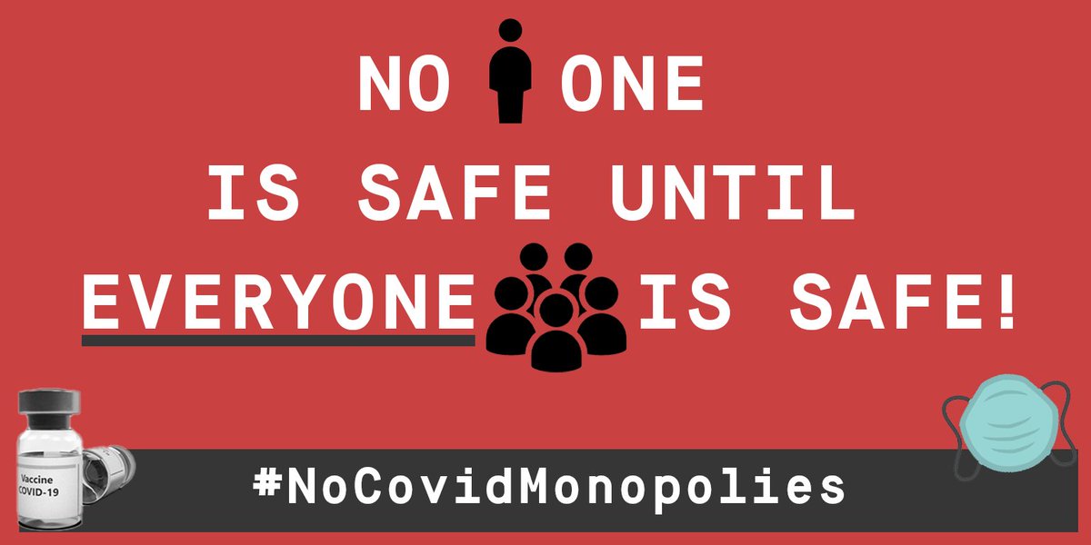 eduint's tweet photo. Much of the 🌏 has no access to #Covid19 vaccines &amp; treatments. Adopting the #TRIPSwaiver proposal would mean better access to diagnostics, medication &amp; vaccines in the global south. We must put life before profit.

#NoCovidMonopolies https://t.co/RDh3KTx6Zt