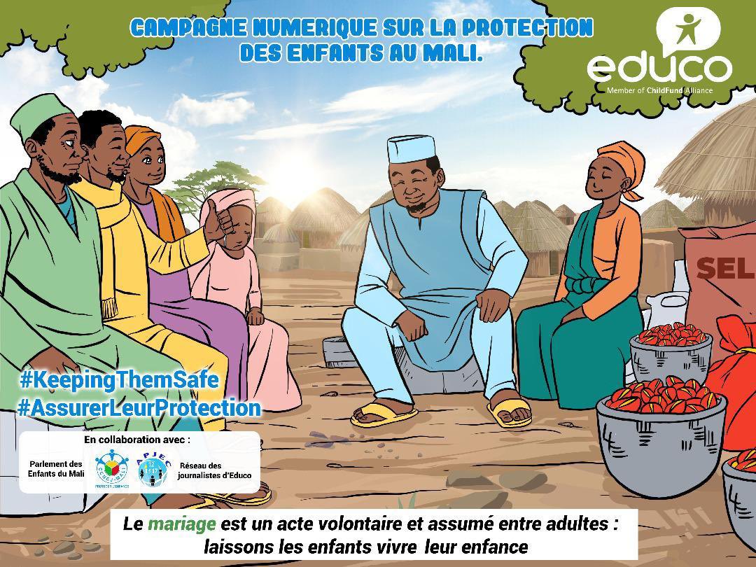 diallo_massaran's tweet photo. Chers parents, le mariage est un acte volontaire. Les personnes concernées, donnent librement leur accord. La place de la fille se trouve à l'école et non dans un foyer !
#KeepingThemSafe
#AssurerLeurProtection   #DroitsDeLenfant https://t.co/zoAcgjECbS