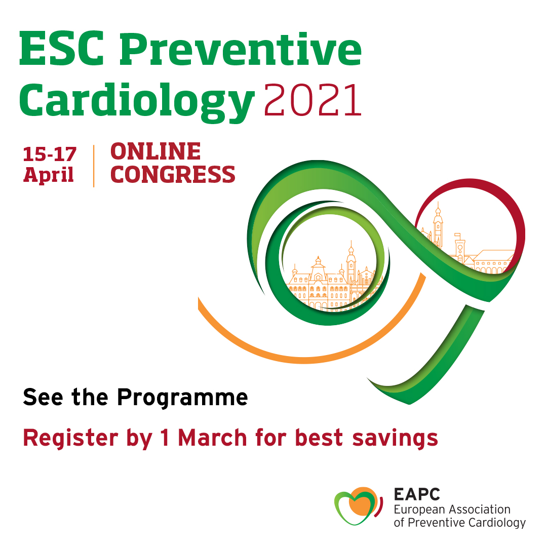 European Society of Cardiology (@escardio) on Twitter photo #ESCPrev2021 last days to benefit from the early fee! Register now to follow the outstanding programme and engage with leaders in all fields of #cvprev
digital-congress.escardio.org/Preventive-Car…
#EAPC_ESC #sportscardiology #cardiotwitter <a href="/EAPCPresident/">EAPCPresident</a> #ESCPrev2021 last days to benefit from the early fee! Register now to follow the outstanding programme and engage with leaders in all fields of #cvprev
digital-congress.escardio.org/Preventive-Car…
#EAPC_ESC #sportscardiology #cardiotwitter <a href="/EAPCPresident/">EAPCPresident</a>