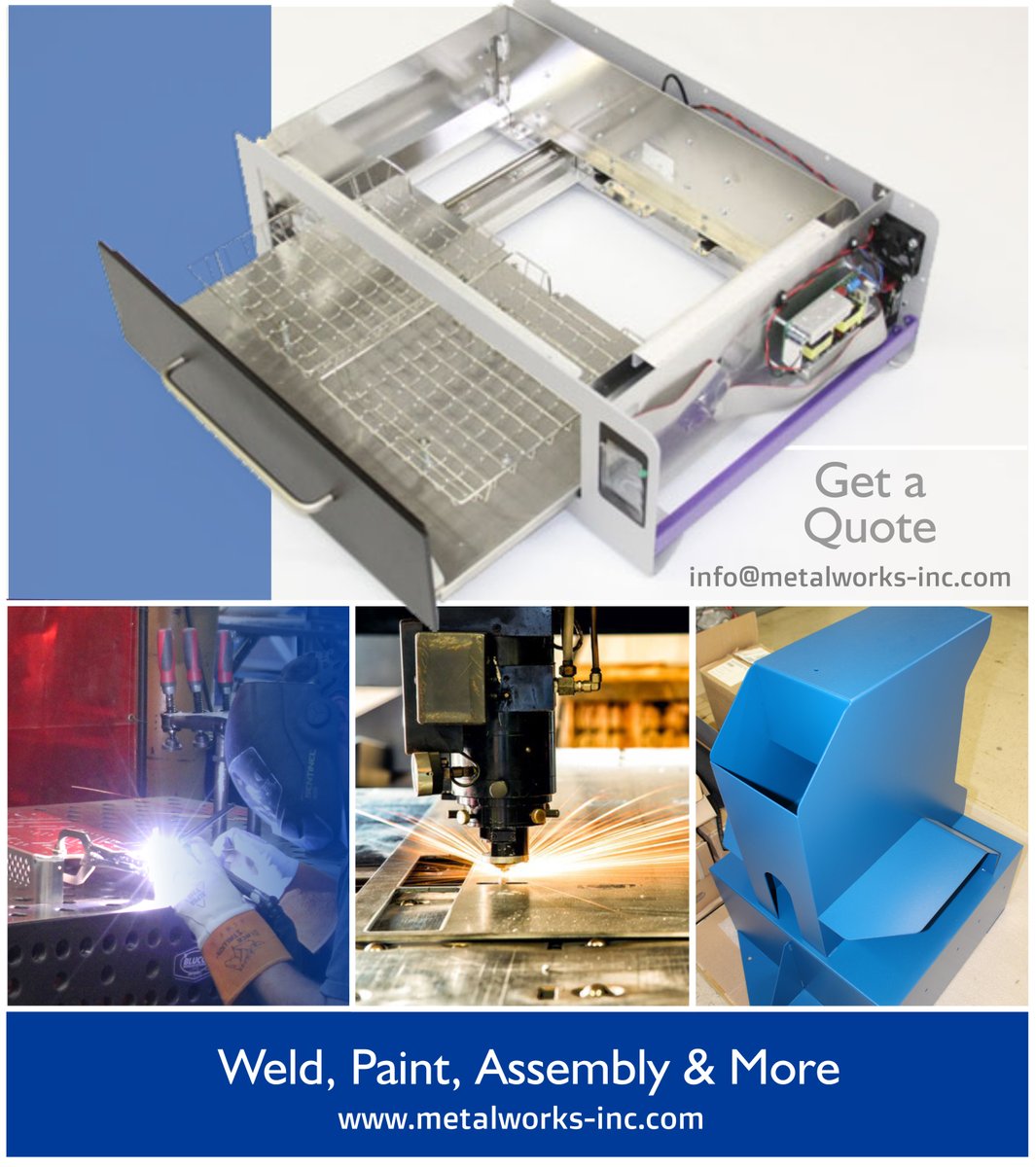 MetalWorksNH's tweet image. #mechanicalEngineer and #DesignEngineer get your parts fast! 1-3 days for prototypes. 2 weeks for high volume production. metalworks-inc.com can fabricate, paint and assemble in record time.