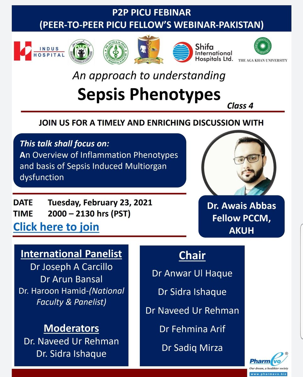 sidraishaque's tweet photo. Goin live in an hour!
#PedsICU folks please join
#SepsisPhenotypes
2000 hrs 🇵🇰 👇
@AKUGlobal 
@drnrsvd 
@drarunbansal and Dr Joe Carcillo https://t.co/GJugTPOUty