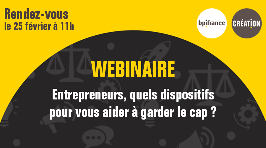 Entrepreneurs, comment garder le cap et maintenir votre activité ? 👀 C'est le thème de notre webinaire de jeudi 25 février. Nous vous donnons rendez-vous à 11h et vous attendons nombreux ! Inscrivez-vous gratuitement ici 👉bit.ly/3dyRxBv #TousEntrepreneurs