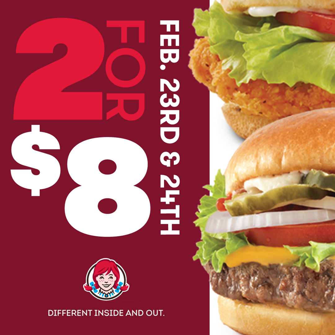 wendysbahamas's tweet photo. Good food is a good mood 😎
2 for $7 - Dave's Single & 10pc Nuggets
2 for $8 - Spicy Chicken Sandwich, 10pc Nuggets or Dave's Single.
*Sandwich Only*
#QualityIsOurRecipe #WendysBahamas #Hamburger #FreshNeverFrozen #Wendys242 #LunchWithWendys #Chicken #Nuggets https://t.co/CQzIQyMjNT
