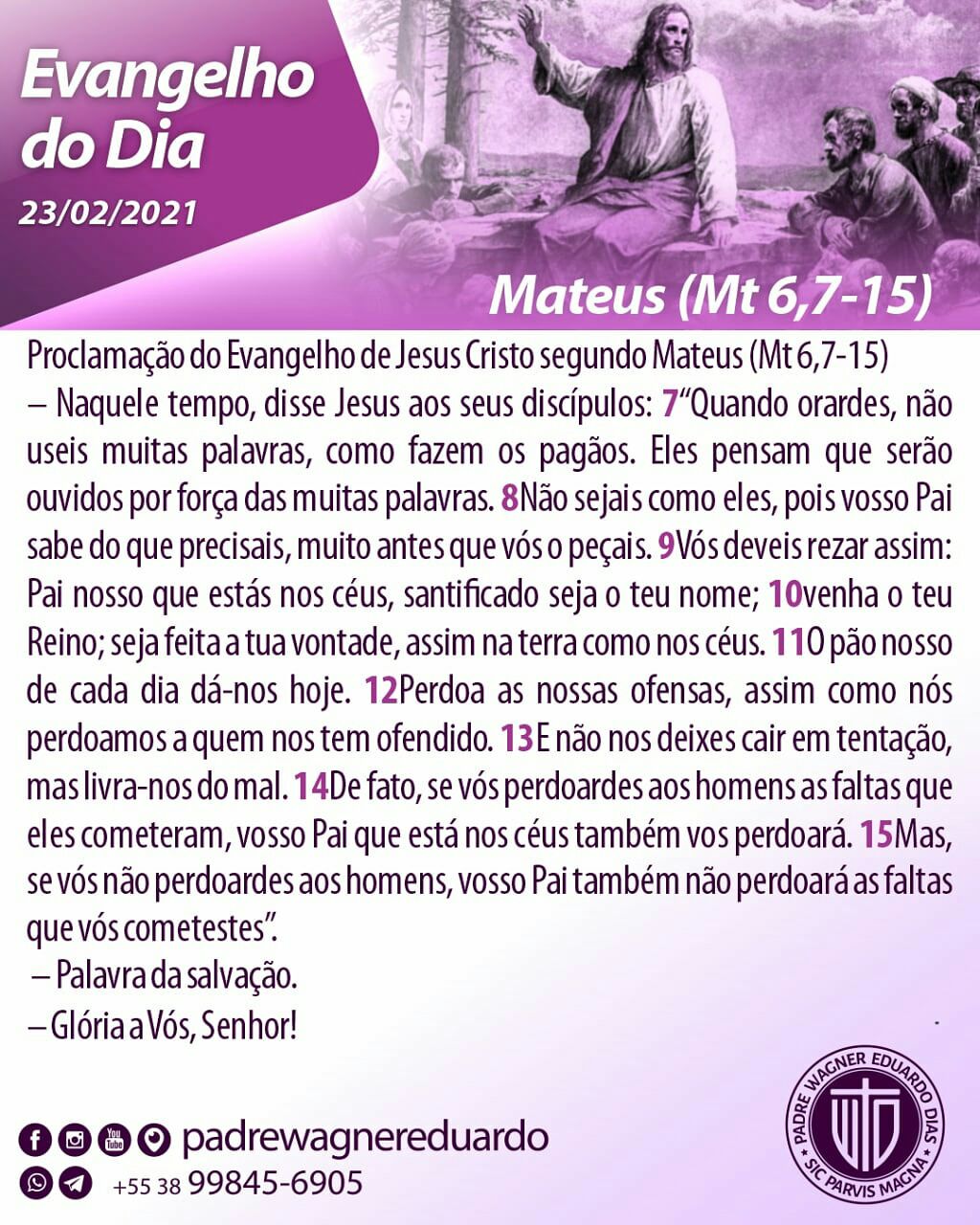 Liturgia Diária 21ª Semana Do Tempo Corriqueiro, Sexta-feira 26 08