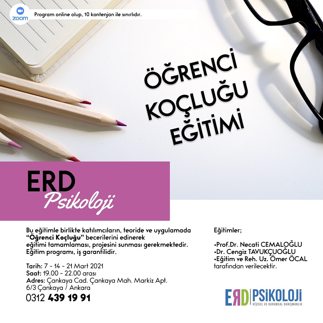 Eğitimde, öğretimde başarılı olmak için öğrencinin akademik performansı kadar, ona verilecek pedagojik destek de son derece önemlidir.

Öğretmenlik ders anlatmak değil, eğitim ve öğretimde liderlik yapmaktır.

Bu da koçluk pratikleri ile mümkündür.

#İletişim: 0312 439 19 91