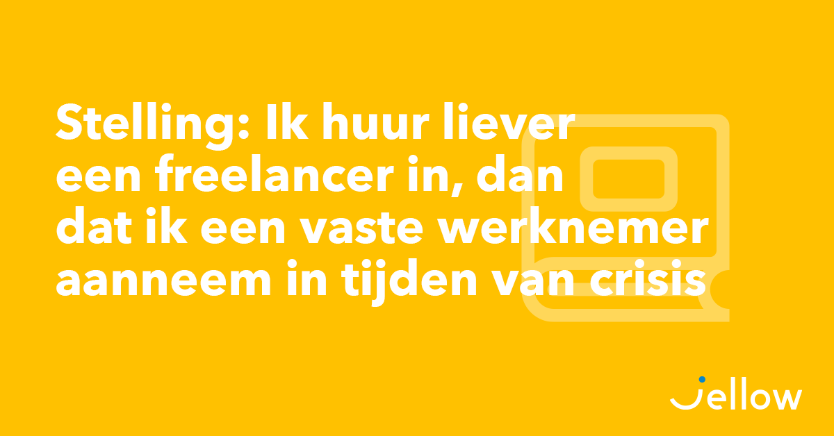 hellojellow's tweet photo. Stelling: Ik huur liever een freelancer in, dan dat ik een vaste werknemer aanneem in tijden van crisis. Stem nu via onze poll of laat een reactie achter in de comments >> https://t.co/p2VjXS2pEb https://t.co/KtGUSKVfTr