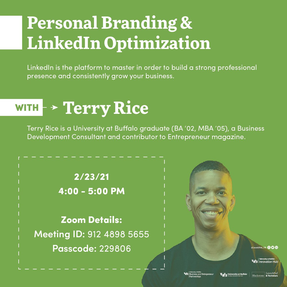 Only 1% of LinkedIn monthly users post weekly. Why? They're not sure what to write about. Learn how to rapidly come up with impactful content that attracts and activates your target audience with Terry Rice tonight! 

Join us for part 1 of Terry's series TODAY at 4 pm via zoom