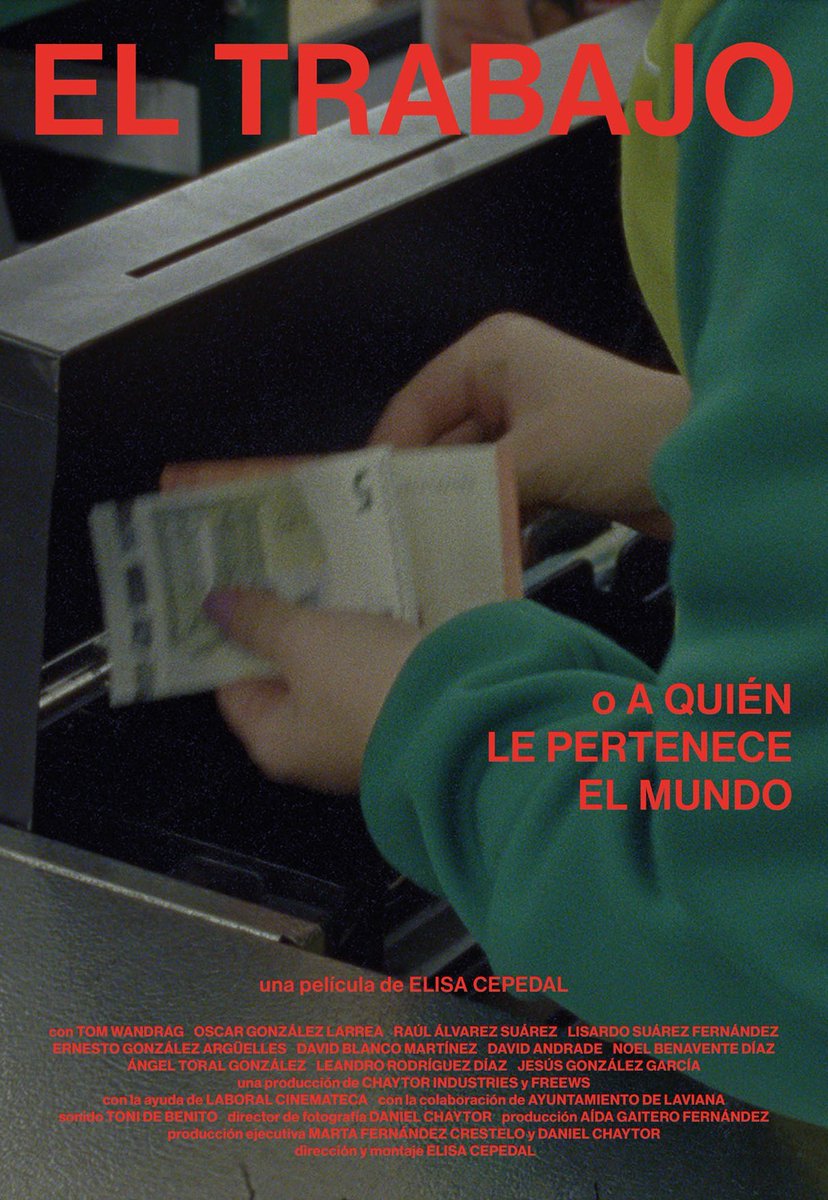 Arrancan, por fin, las actividades de la Sala de Cineastas en Murcia 2021, con la proyección del largometraje documental "El trabajo o A quién le pertenece el mundo" (2019) de Elisa Cepedal.

Este jueves 25 de febrero a las 18:45 en la Filmoteca Regional de Murcia.