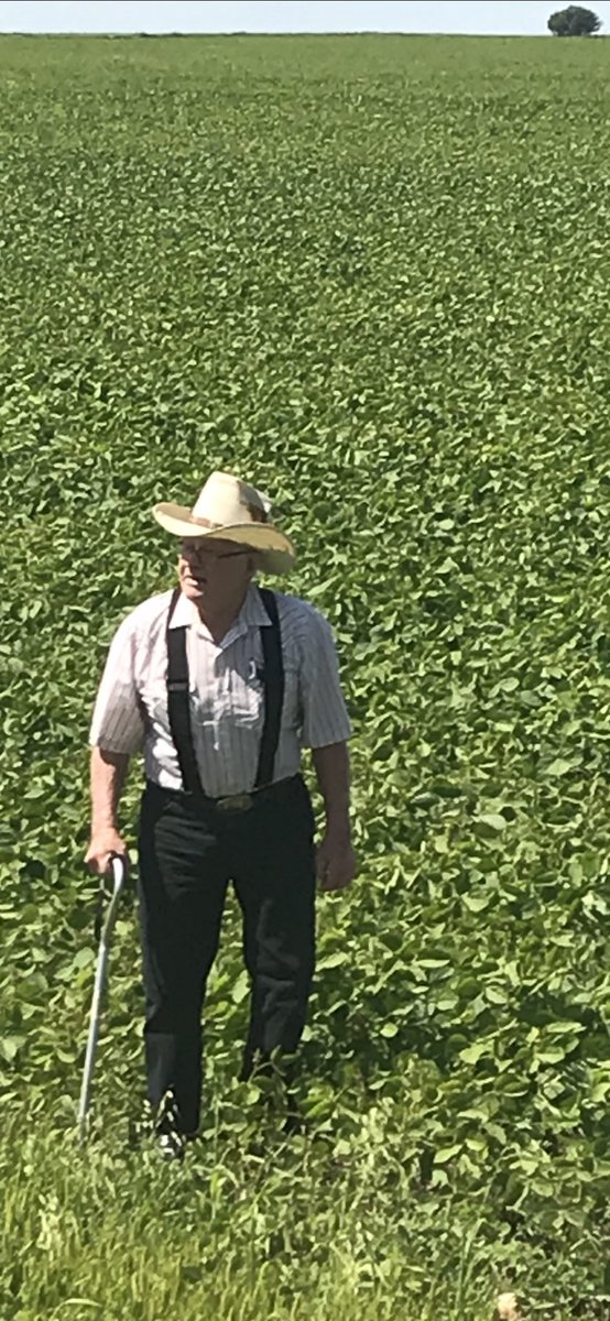 He’s 87. He’s been run over by a tractor and struck by lightening 2x. He’s been a strong advocate for farmers and ranchers and still puts in a crop b/c he truly loves to farm. Just one of the many providing a safe, reliable food source for Canadians. #CdnAgDay <a href="/Fowlsupper/">Mike Fowler</a>