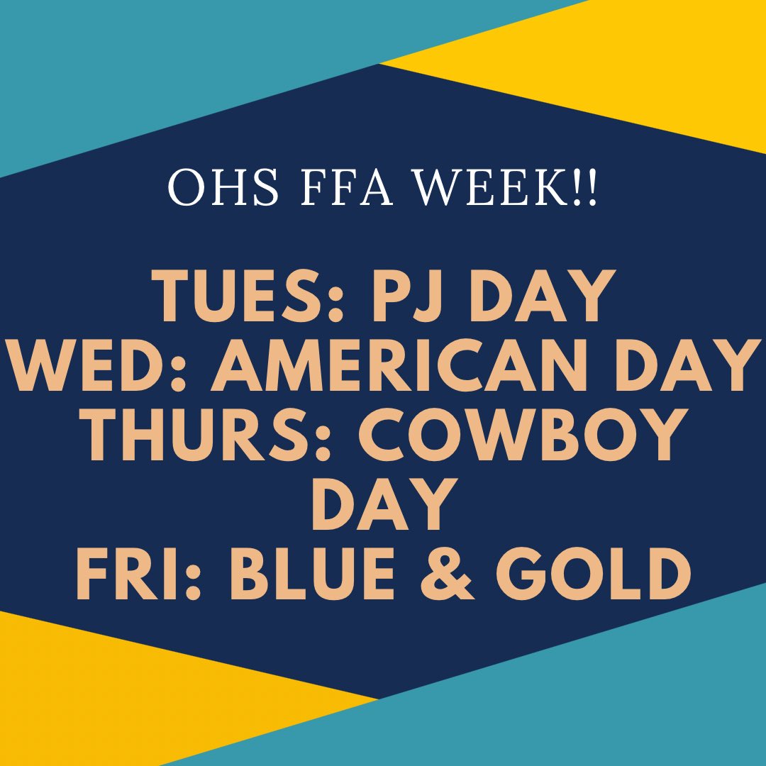 Blue_CrewOHS's tweet photo. Happy FFA Week Spartans!! 
#spartanstrong https://t.co/Ie0CLey4Zg