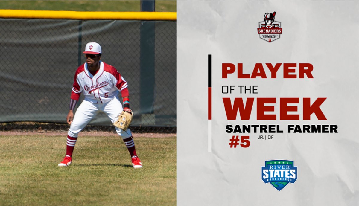 Baseball: Santrel Farmer Named RSC Player of the Week
 - IUSathletics.com/article/2402