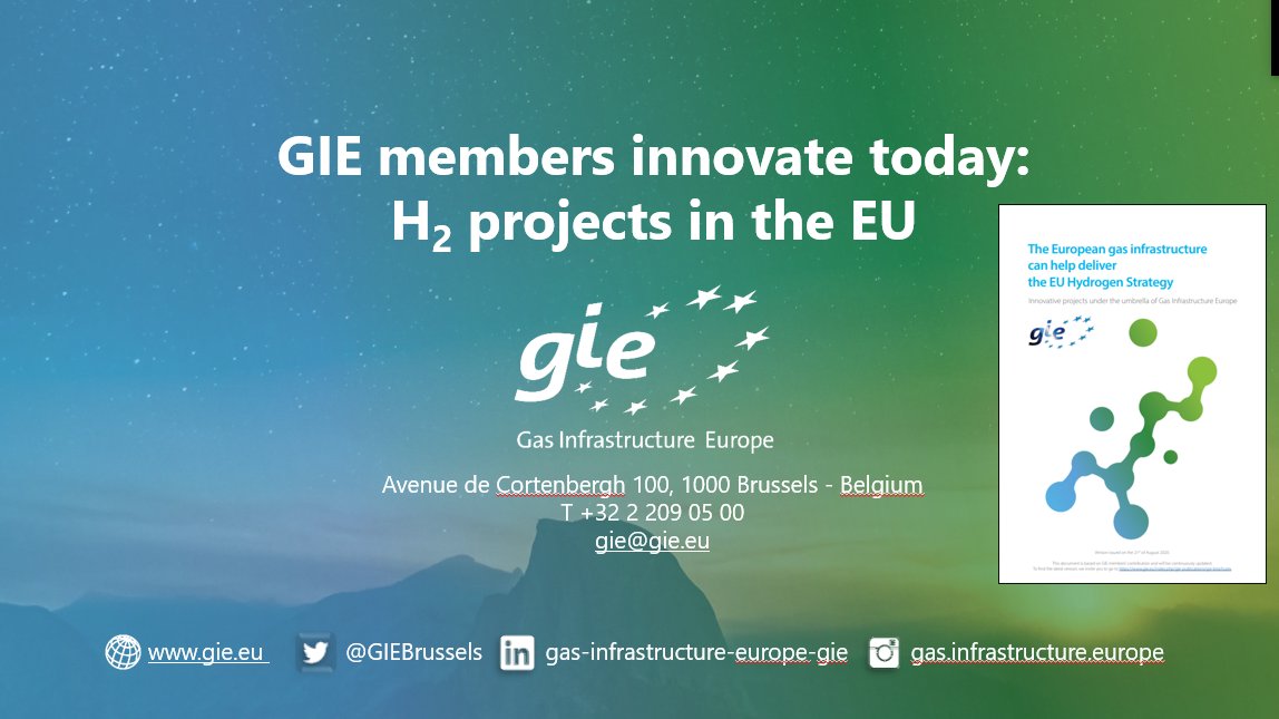 "Power-to-Gas connects EU markets &amp; supports the integration of #renewables. By developing multiple #innovative projects, we demonstrate how the #gasinfrastructure enhance the #decarbonisation
👉bit.ly/2ZT83n8"
Michael Schmöltzer, Chair of GIE #H2 regulatory framework TF