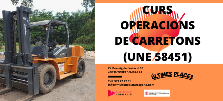 Multimediatgn's tweet photo. Si necessites obtenir o renovar el certificat de conductor de carretons, aquest és el teu curs!!!
#multimedia #multimediatarragona #formació #tic #torredembarra #formaciósubvencionada #magatzem #carretons #formaciócarretons #multimèdiaformació #cursosgratuïts #normaune58451 https://t.co/OoZamsmSkJ