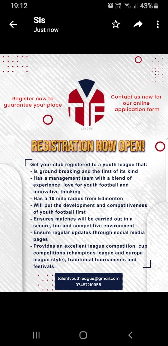 Talent Youth Football League tweet media