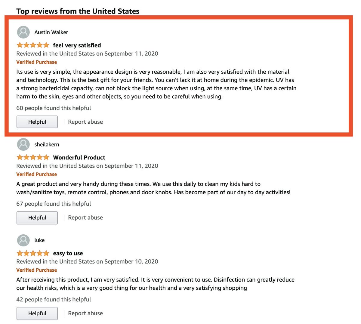 SaoudKhalifah's tweet image. #AmazonFraud of the day from #Fakespot

Fake UV light designed to kill &quot;viruses&quot;. This listing is full of hard to detect human generated fake reviews that Fakespot found. Check out the actual consumer testing the UV light!

L: amazon.com/dp/B089K1SJV4
A: fakespot.com/product/bewitu…