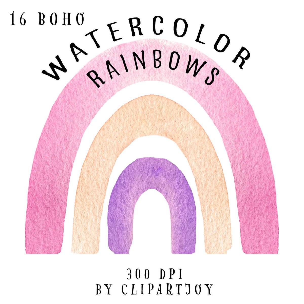 clipartjoy's tweet photo. Boho Rainbows: 16 watercolor clipart graphics. Handpainted Colorful Rainbows in warm browns, pinks and more. #diybabyshower #springclipart https://t.co/K4puznY9fS https://t.co/zCPwFXk66A